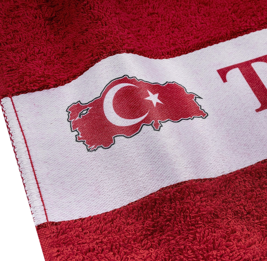 TÜRKİYE TFF KIRMIZI HAVLU 50X100 cm